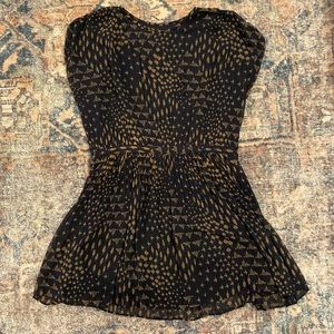 Pinkyotto Navy & Gold Flow-y Dress